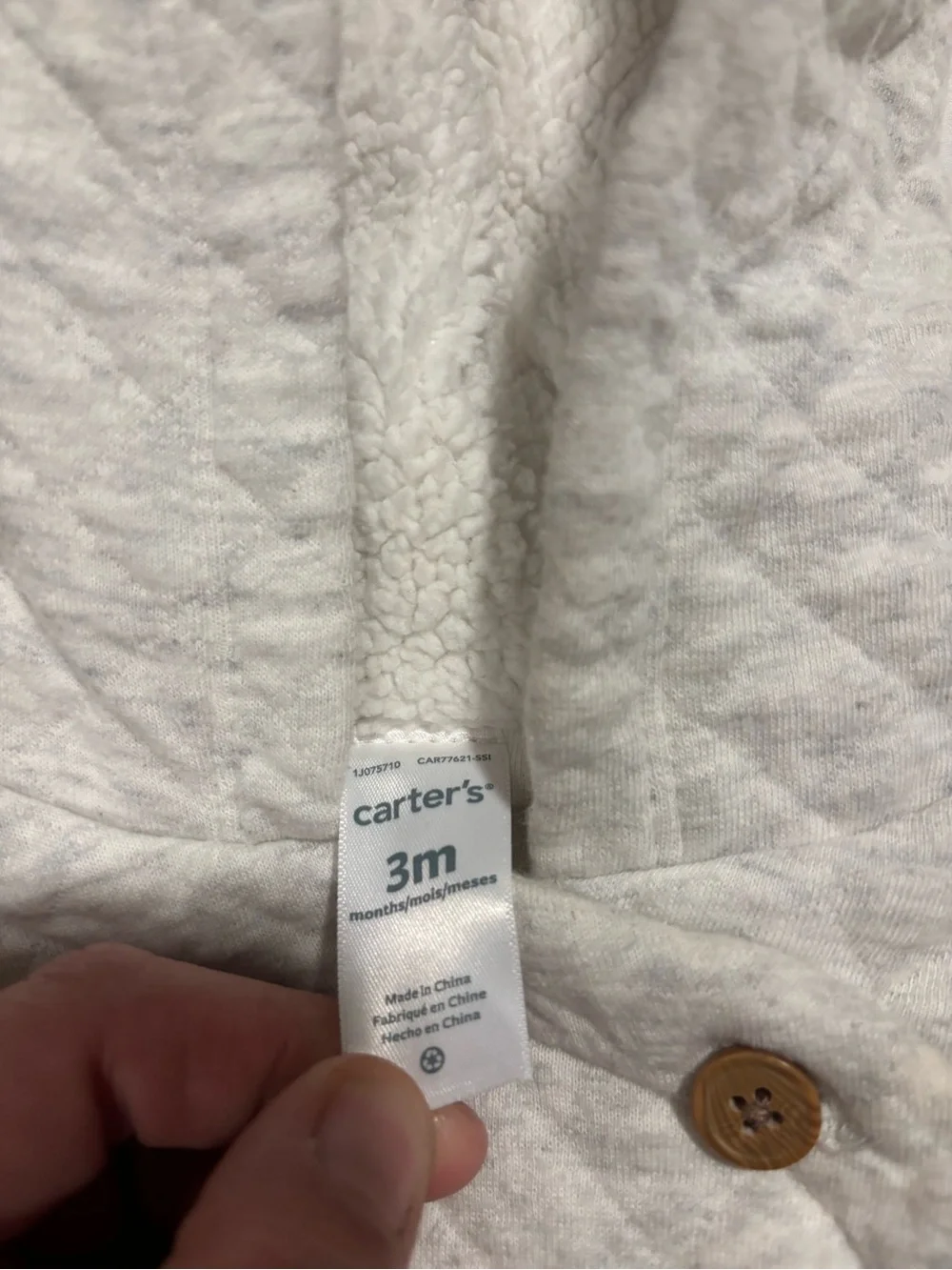 Carters quilted cream
